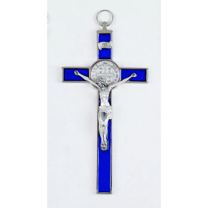 Enamel St Benedict Crucifix 8" High