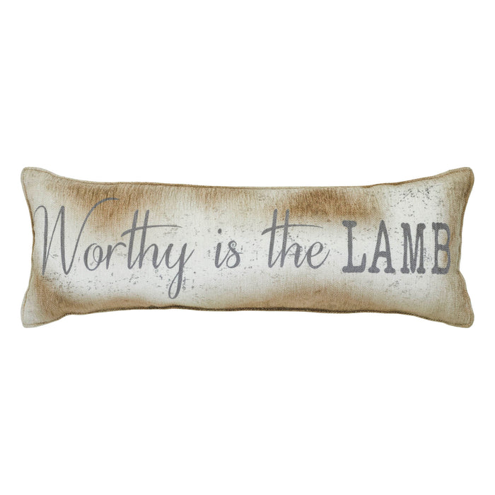 Worthy is the Lamb Pillow 5" x 15"