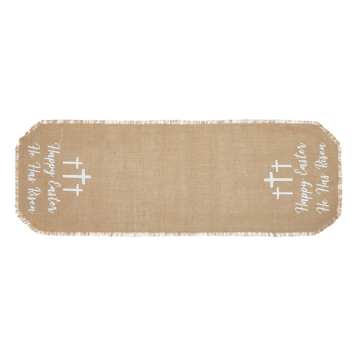 Jute Burlap Happy Easter Table Runner 12" x 36"