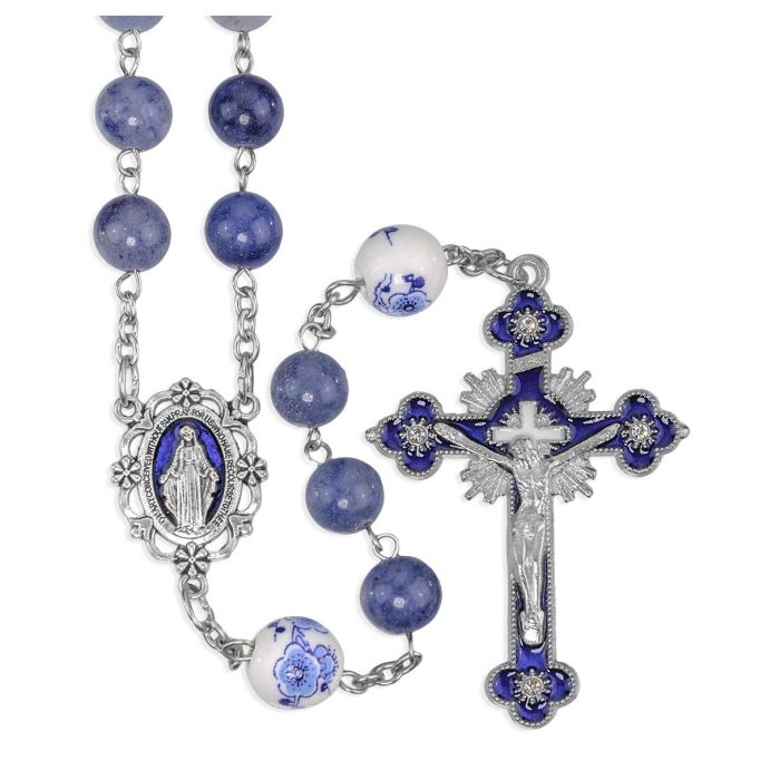Rosary Natural Blue Stone Beads