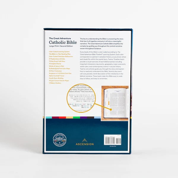Great Adventure Catholic Bible - Large Print - Navy Blue