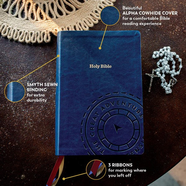 Great Adventure Catholic Bible - Large Print - Navy Blue