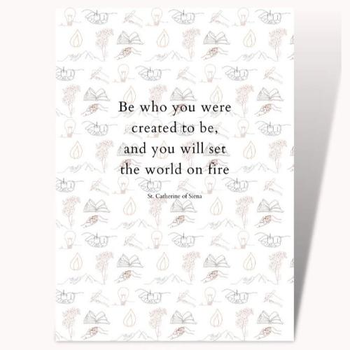 Baptism Card St Catherine Quote