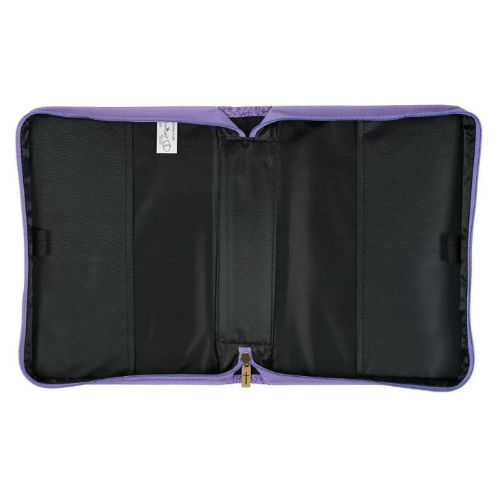 Bible Cover (M) "Saved by Grace" Lavender Faux Leather