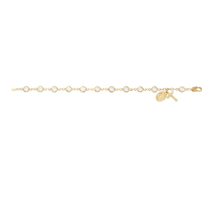 Bracelet Gold Plated Guadalupe with Crystal Stones