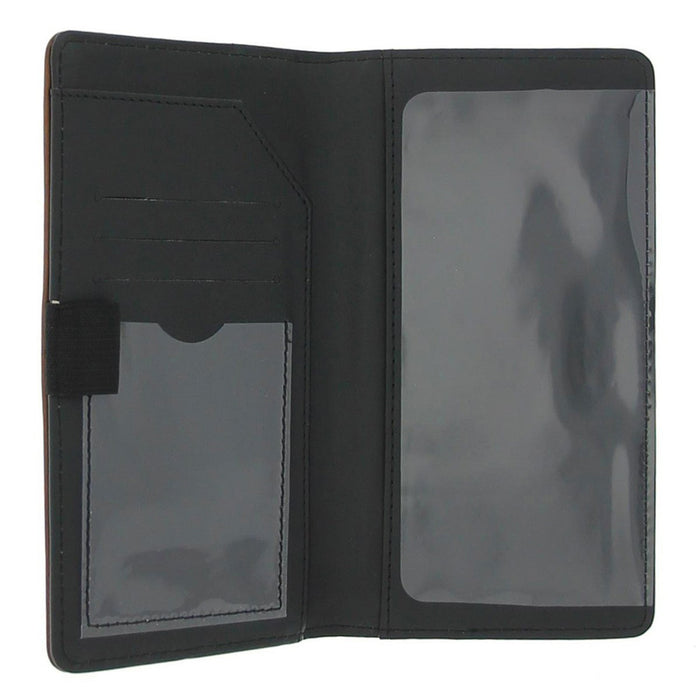 Checkbook Cover "Strong & Courageous" Brown Two-tone