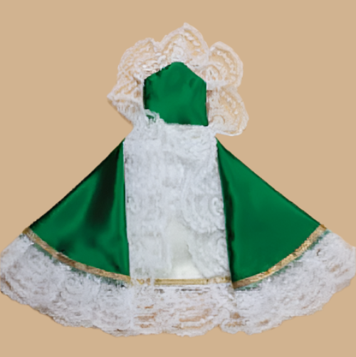 DRESS FOR INFANT OF PRAGUE - 12" GREEN