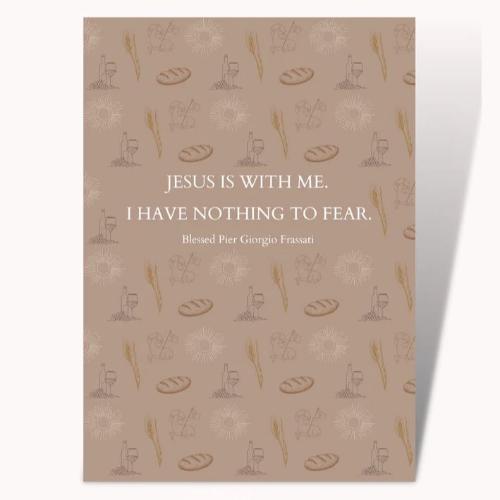 First Holy Communion Card Blessed Pier Quote