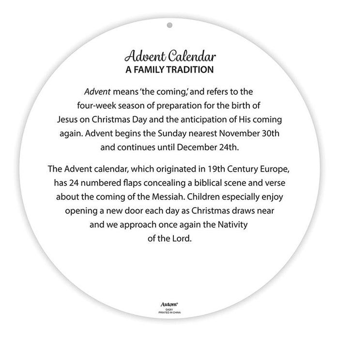 Advent Calendar For We Have Seen His Star Round