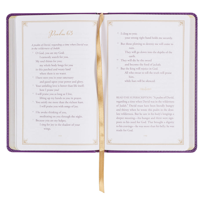 Praying the Psalms Purple Faux Leather