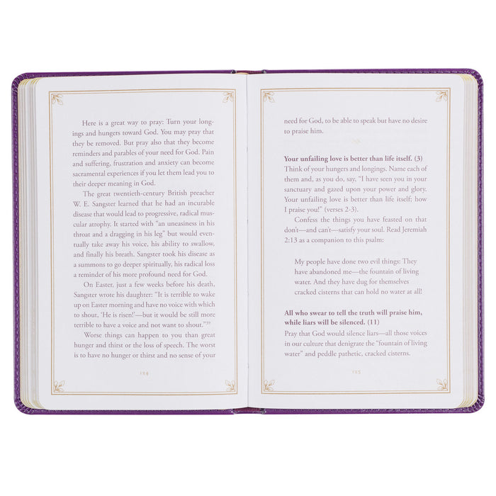 Praying the Psalms Purple Faux Leather