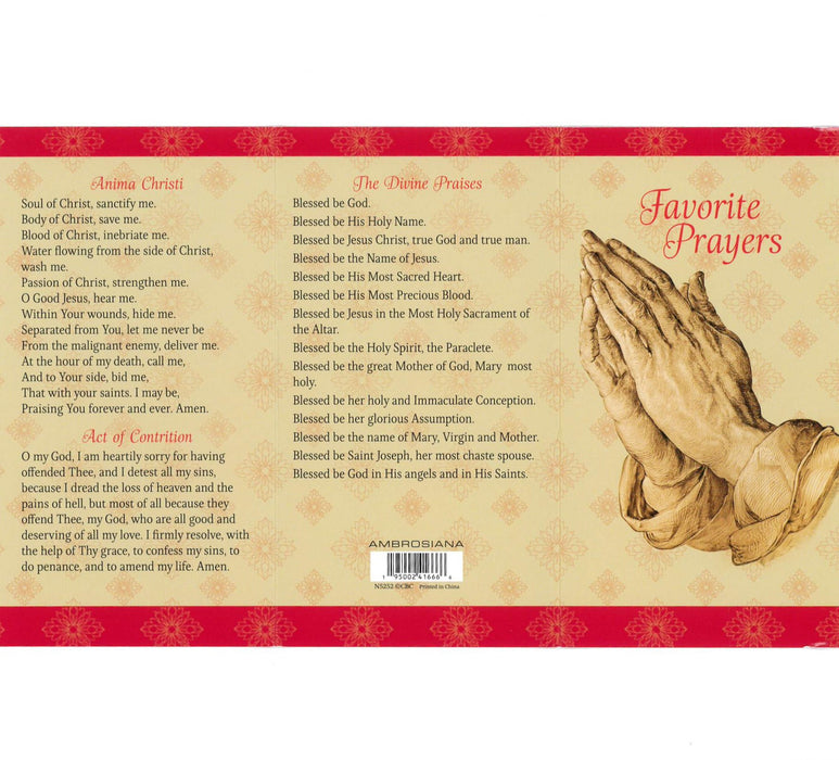 Favorite Prayers Trifold Cards