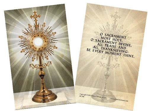 Monstrance Holy Card