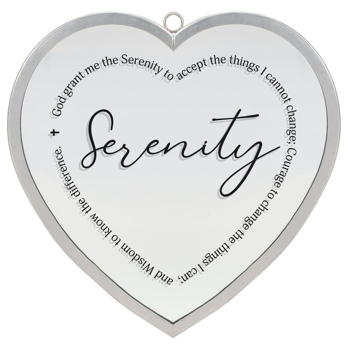 Mirror Heart Shaped Serenity Prayer