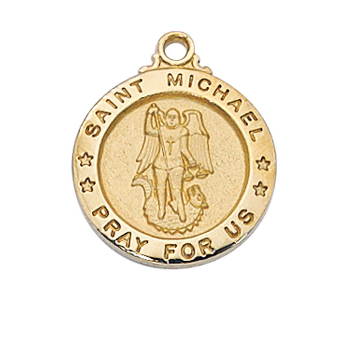 St Michael Gold Over Sterling on 18" Chain