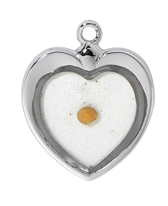 Mustard Seed Sterling Silver Heart Pendant on 18" Chain