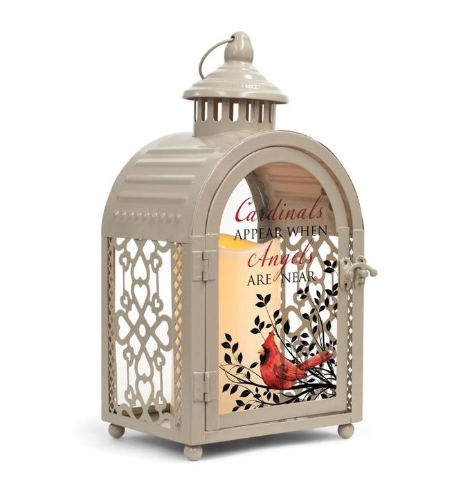 Lantern When Cardinals Appear 11" Cream