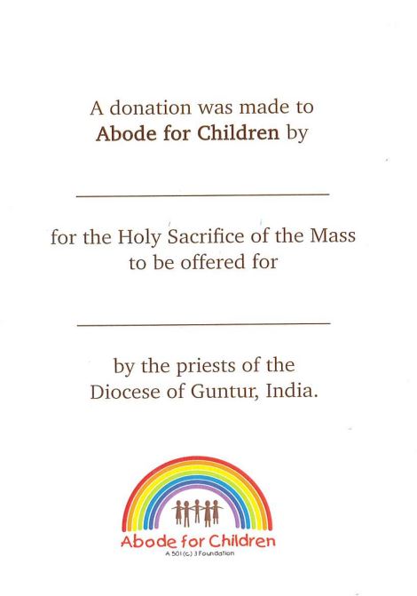 INDIA MASS REQUEST WITH MEMORIAM CARD