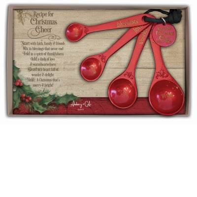 Measuring Spoons 4 Piece Set Recipe for Christmas Cheer