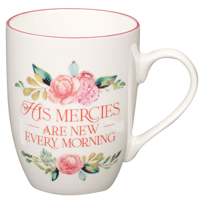 Coffee Mug His Mercies are New Pink Peonies