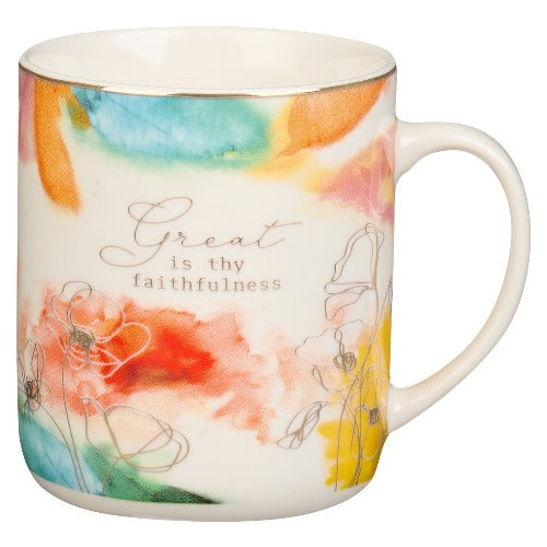 Coffee Mug Thy Faithfulness Pastel Meadow