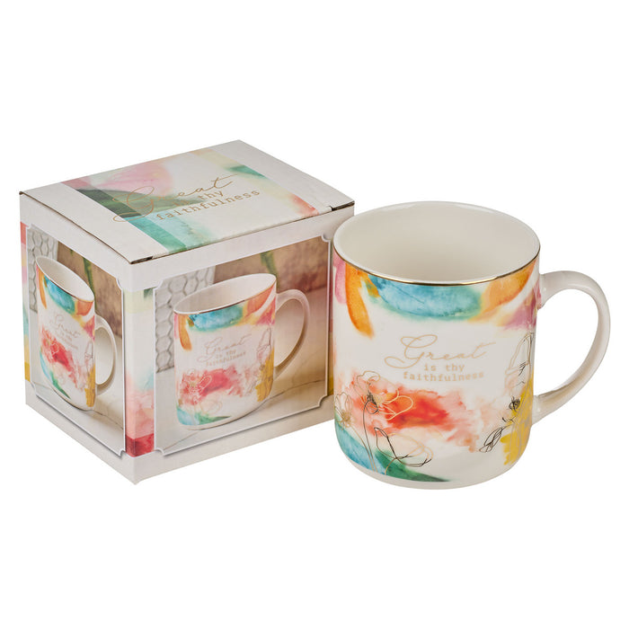 Coffee Mug Thy Faithfulness Pastel Meadow