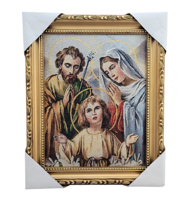 Holy Family Framed Tapestry from Medjugorje 9"x 11"