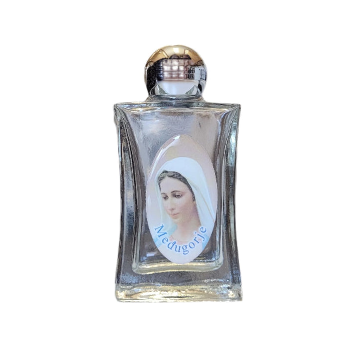 Glass Holy Water Bottle from Medjugorje 2.75"