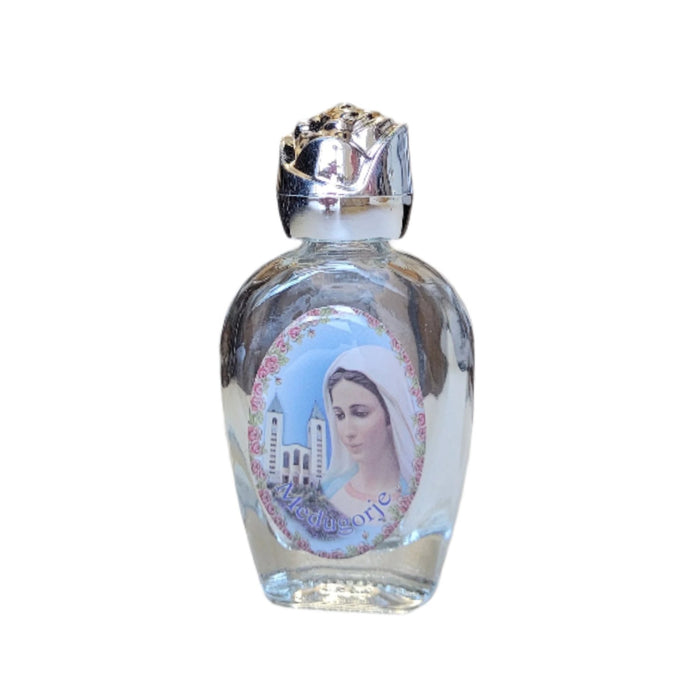 Glass Holy Water Bottle from Medjugorje 1.75"