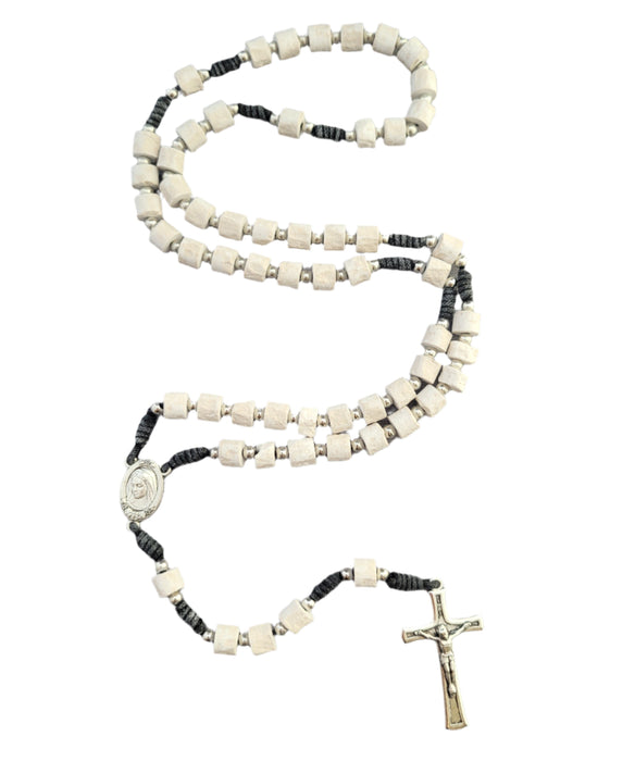 Rosary Medjugorje Stone Beads Black Cord