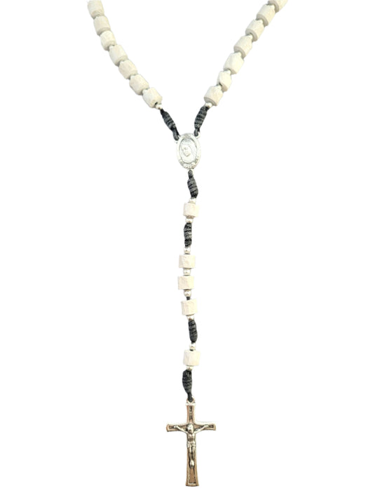 Rosary Medjugorje Stone Beads Black Cord