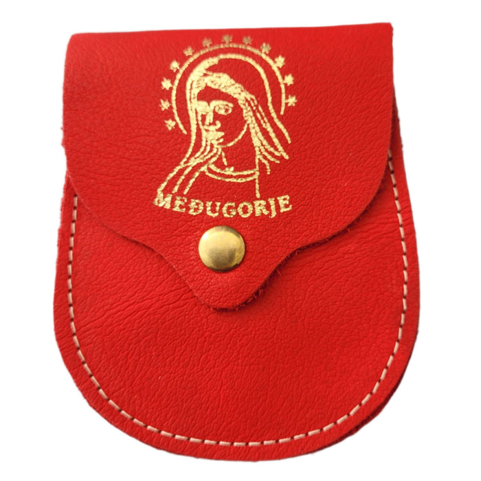 Leather Rosary Case From Medjugorje Multiple Colors