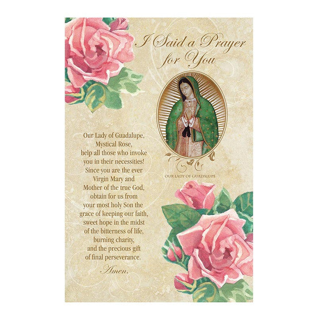 Greeting Card Our Lady of Guadalupe Prayer