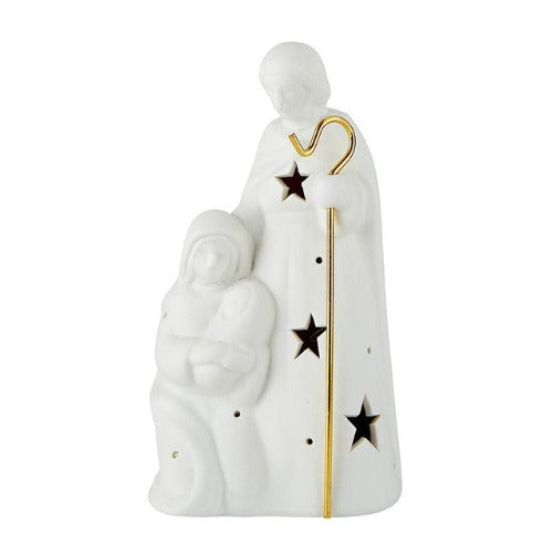 NATIVITY NIGHT LIGHT - LED - 6.25" WHITE PORCELAIN