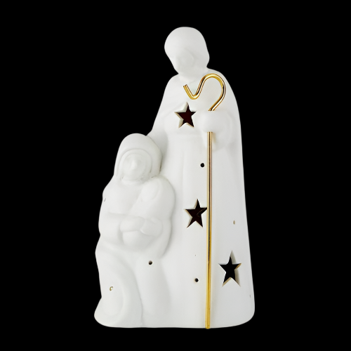 NATIVITY NIGHT LIGHT - LED - 6.25" WHITE PORCELAIN