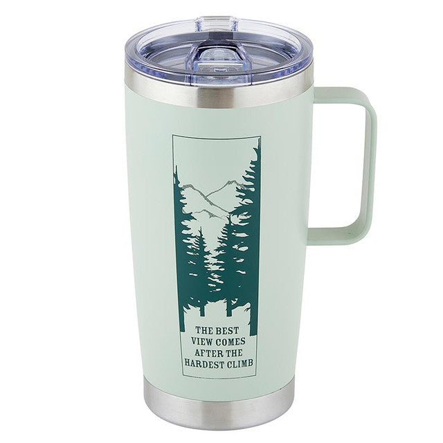 Travel Mug with Handle "Best View" Mountains