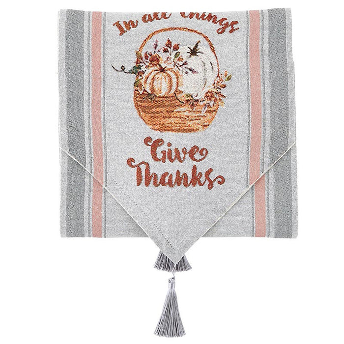 Table Runner "In All Things Give Thanks"