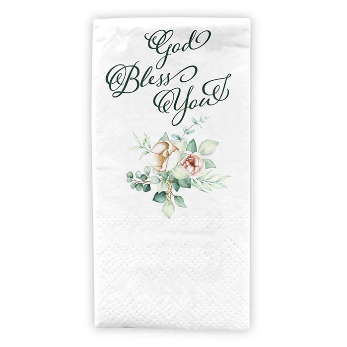 Tissue Pack "God bless you" Floral