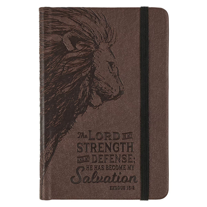 Notebook "Strength and Defense" Leather with Elastic Band Closure