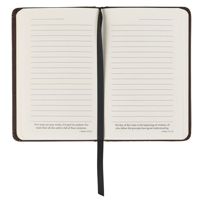 Notebook "Strength and Defense" Leather with Elastic Band Closure