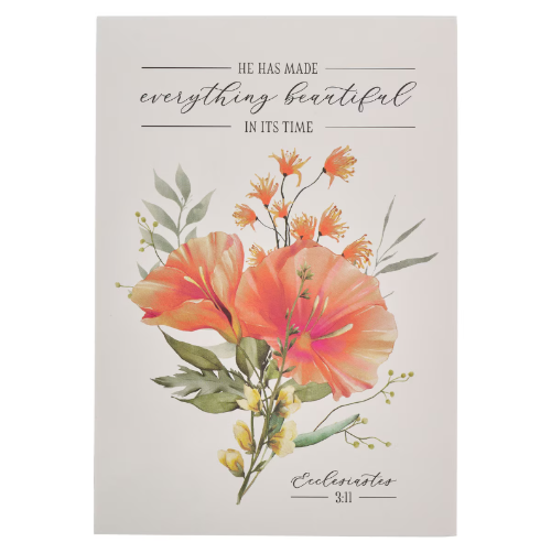 Notepad Everything Beautiful Orange Floral