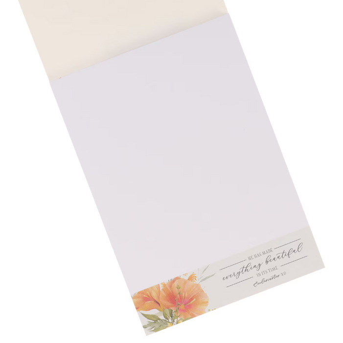 Notepad Everything Beautiful Orange Floral