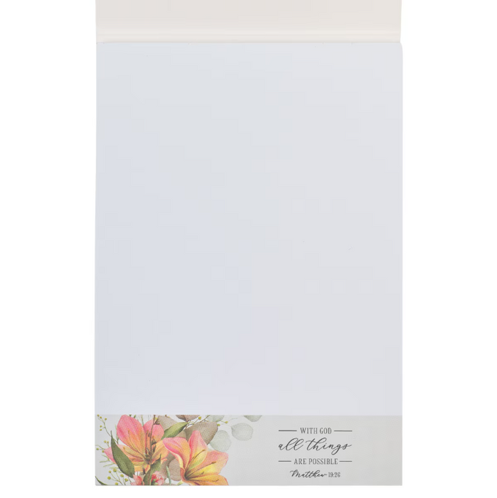 Notepad All Things are Possible Pink Floral