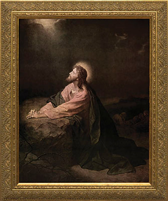 Christ in the Garden of Gethsemane Framed Art 8" x 10"