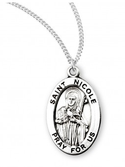 ST NICOLE  - SS OVAL  - 18" CHAIN