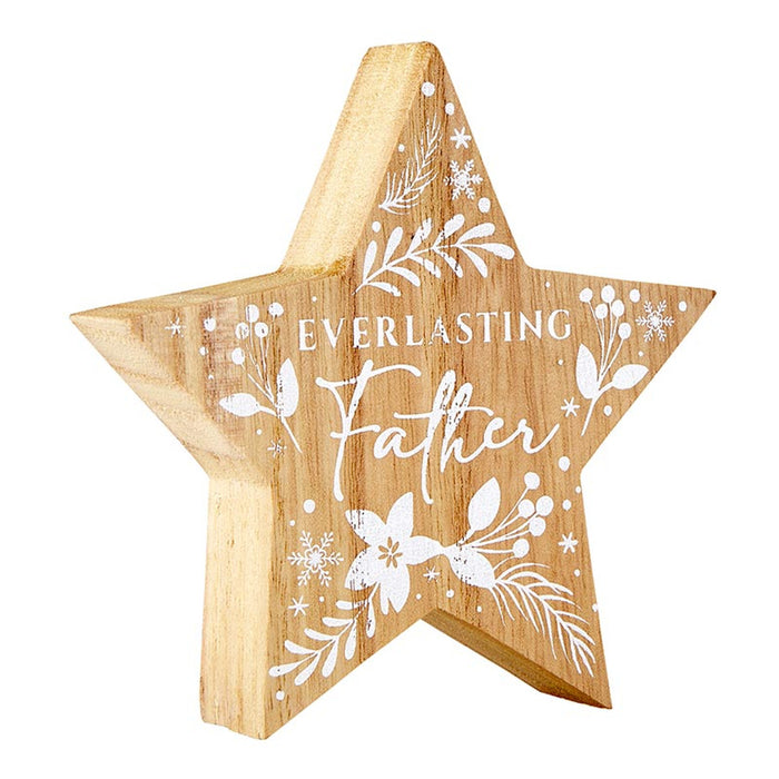 TABLETOP DÉCOR STARS WITH NAMES OF JESUS SET OF 4