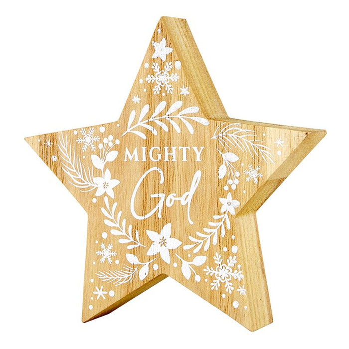 TABLETOP DÉCOR STARS WITH NAMES OF JESUS SET OF 4