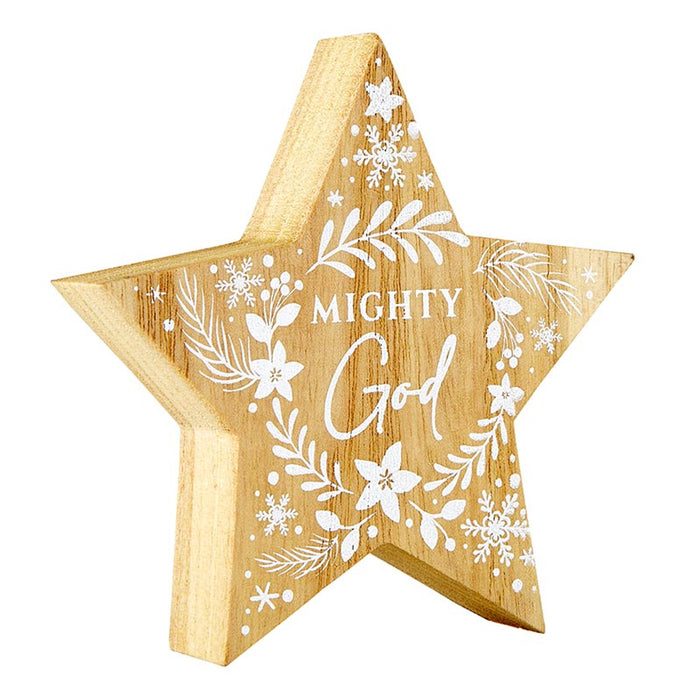 TABLETOP DÉCOR STARS WITH NAMES OF JESUS SET OF 4