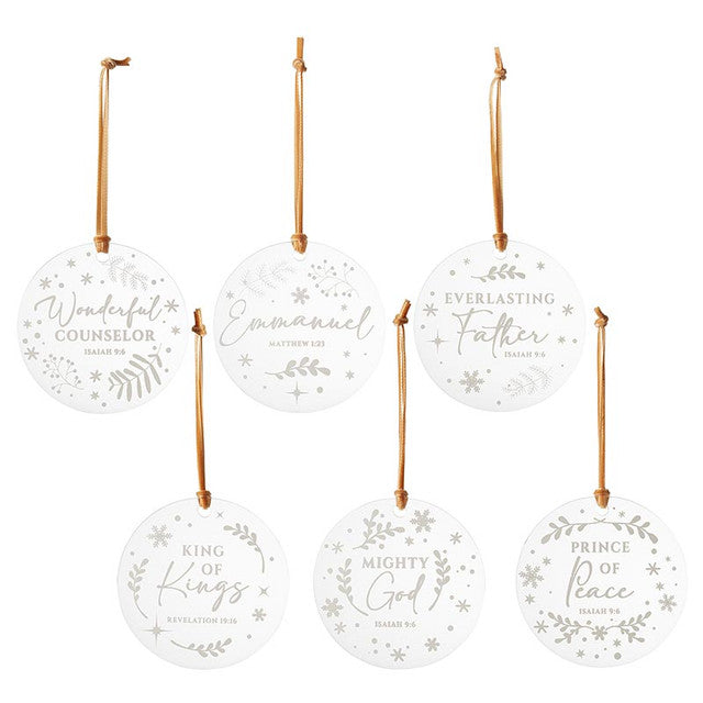 Ornament Names of Jesus 6 Piece Set