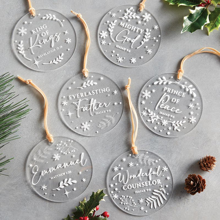 Ornament Names of Jesus 6 Piece Set